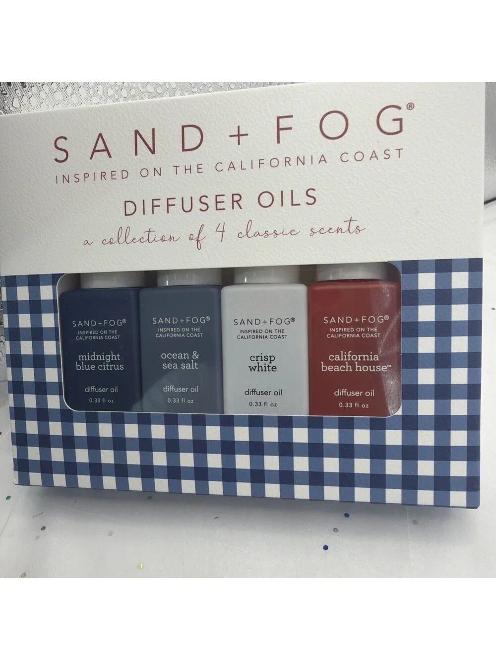 Sand + Fog Fragrance Diffuser Oil 4 Pack Blue Citrus Ocean Sea Salt NEW